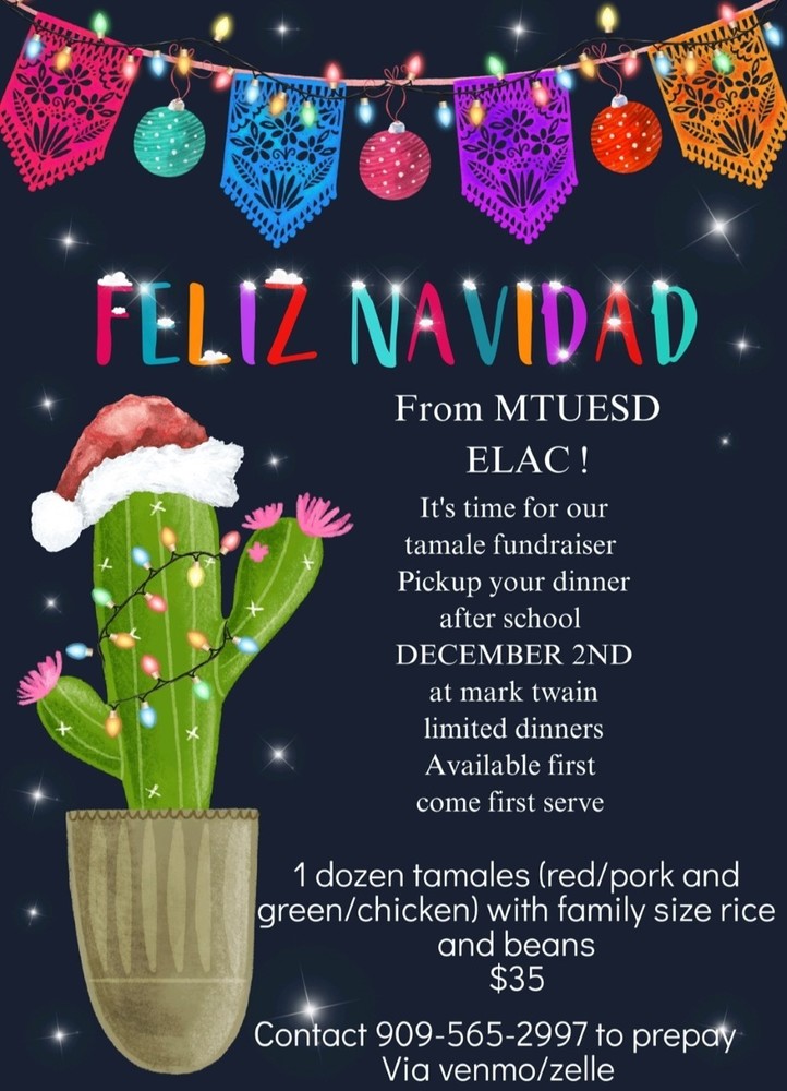 Tamale Dinner Sale December 2nd