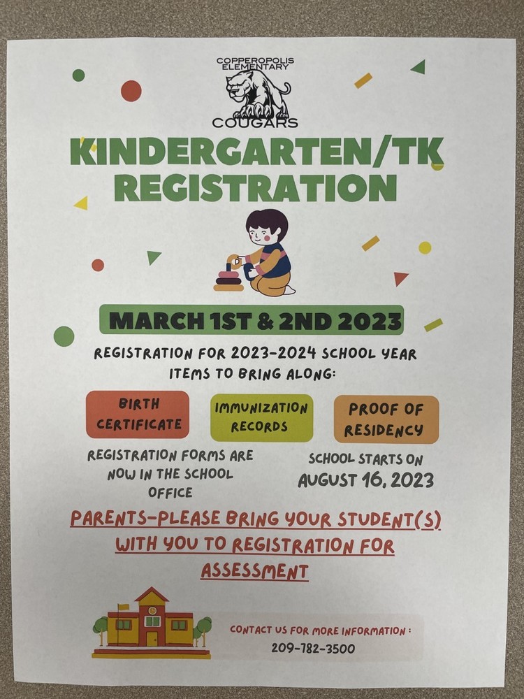 Kindergarten/TK registration 